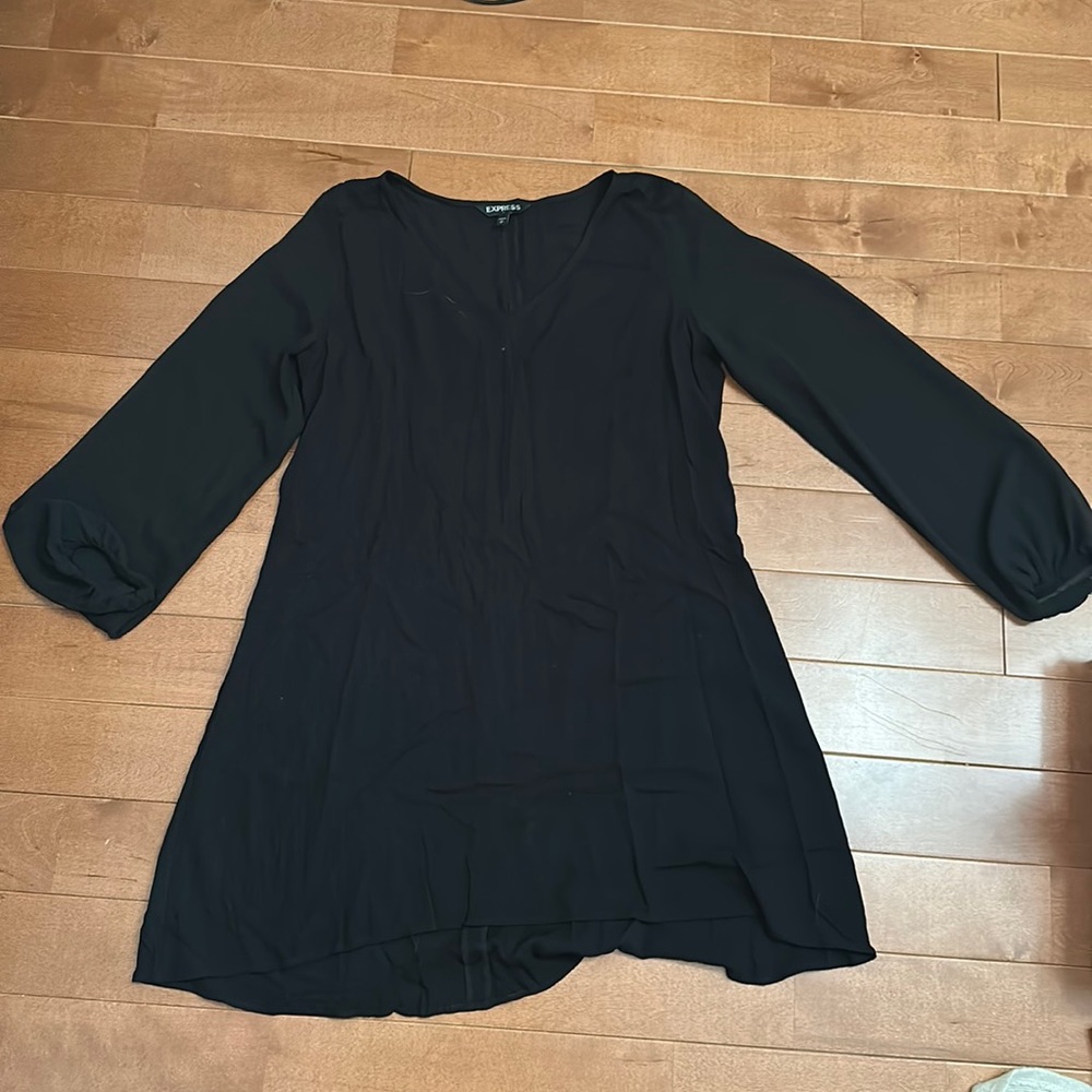 Express Black Long Sleeve Dress